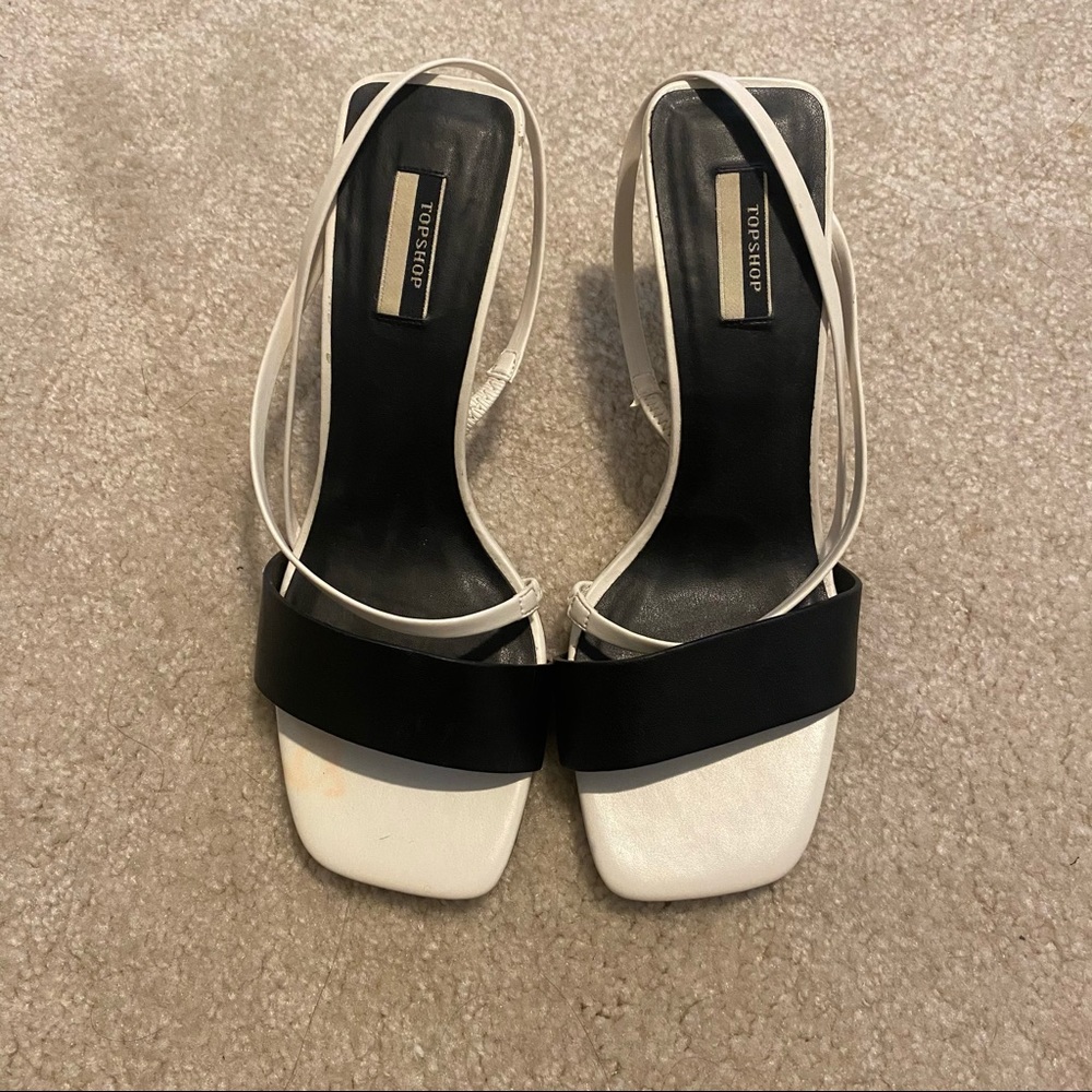 Topshop white and black HEELS - Picture 3 of 10